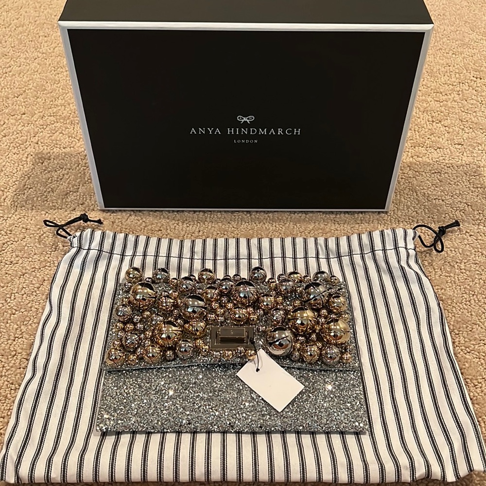 NEW RARE Anya Hindmarch Bell Glitter Clutch (Firm Price)